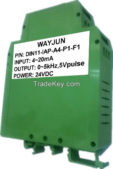 WAYJUN Green 3000V isolation analog signal to Frequency Signal Converter/Transmitter