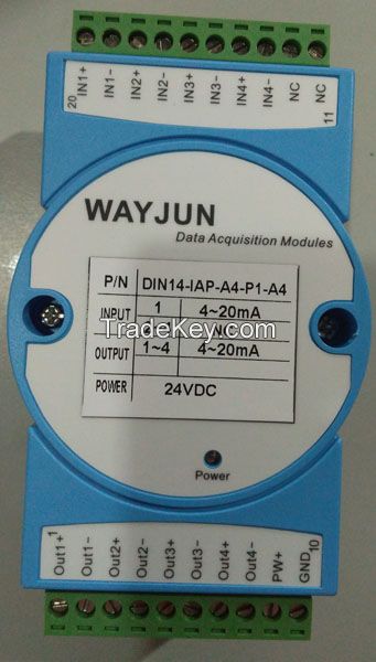 WAYJUN DC current/voltage signal Converters(four in four out) CE approved