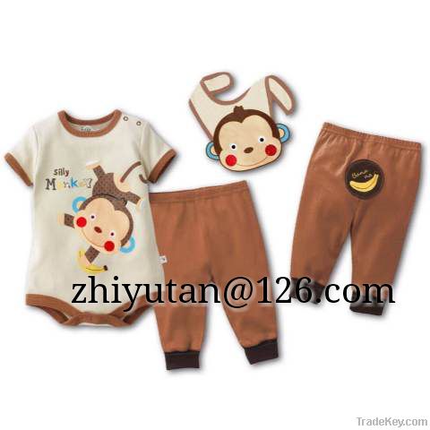 Baby Rompers Suit of Three Pieces