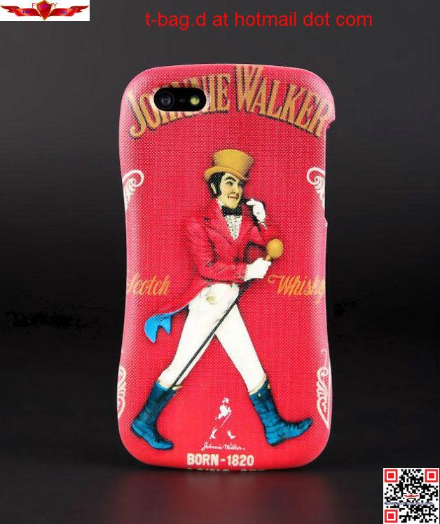 Newest 3D Printing Johnnie Walker Zinc Alloy Bumper With PC Cover Cases For Iphone 5 5S