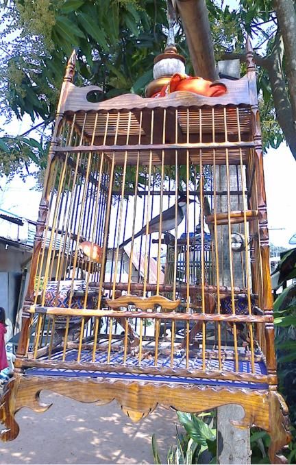 Bird Cage Best Seller Bird Cages Wholesale Wood Wooden High-End Handmade Bird Cage Home Decore