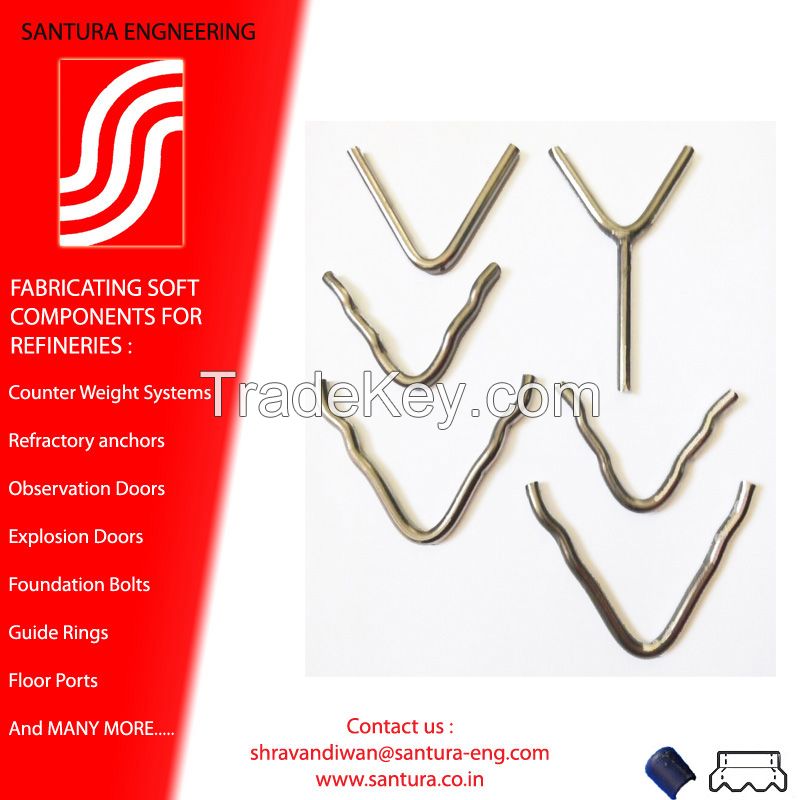 Refractory anchors