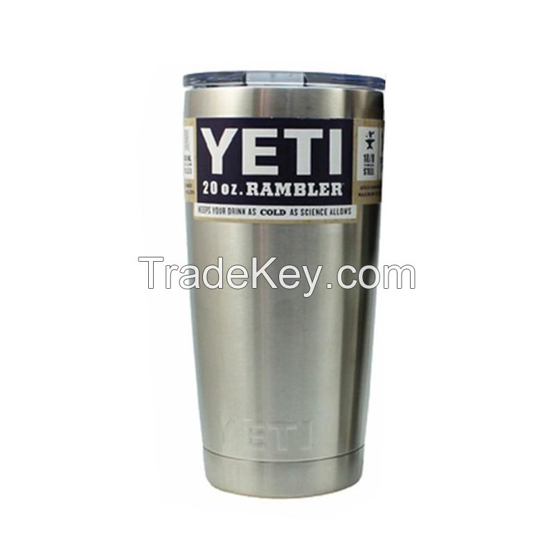 Yeti 10oz 12oz 20oz 30oz Rambler Stainless Tumbler Bilayer Insulation Cups Car Beer Mug Large Capacity Sports