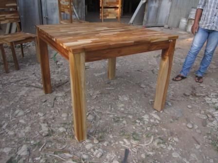 Minimalist Teak Dining Table Set