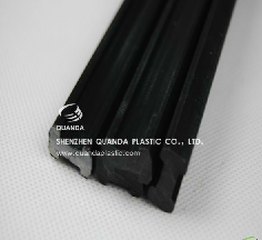 Black Extruded ABS Stiff Window Plastic Strip
