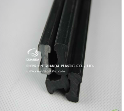 Black Extruded ABS Stiff Window Plastic Strip