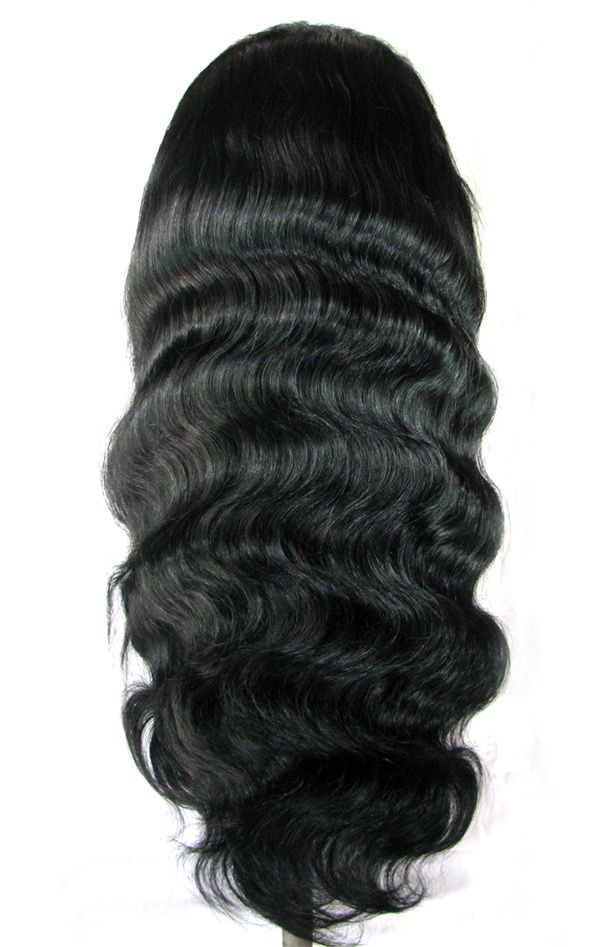 100% real human hair 16''-24'' natural color body wave Brazilian virgin hair full lace wig for beauty