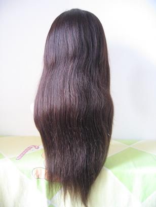 100% real human hair 16''-24'' 3# color light yaki Malaysian virgin hair full lace wig for beauty
