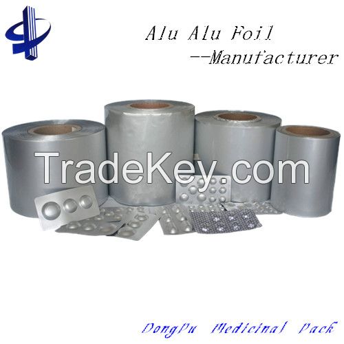 High quality and low price alu alu foil for pharmaceutical packaging manufacturer in china