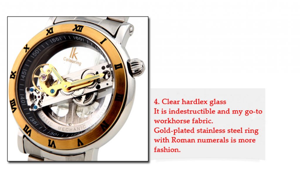 Men's Automatic Mechanical Wrist Skeleton  50M Waterproof