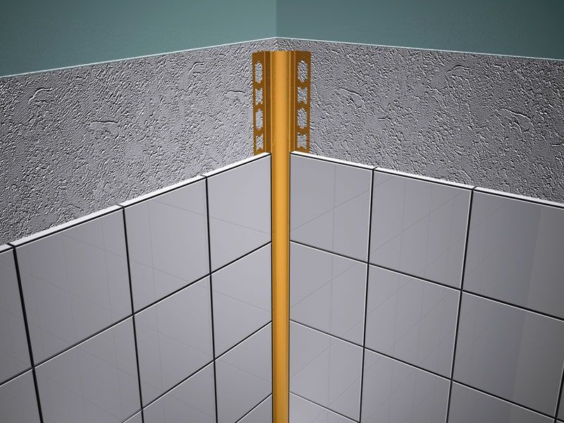 stainless steel tile profile - for wet floors - bathroom - Luxury 
