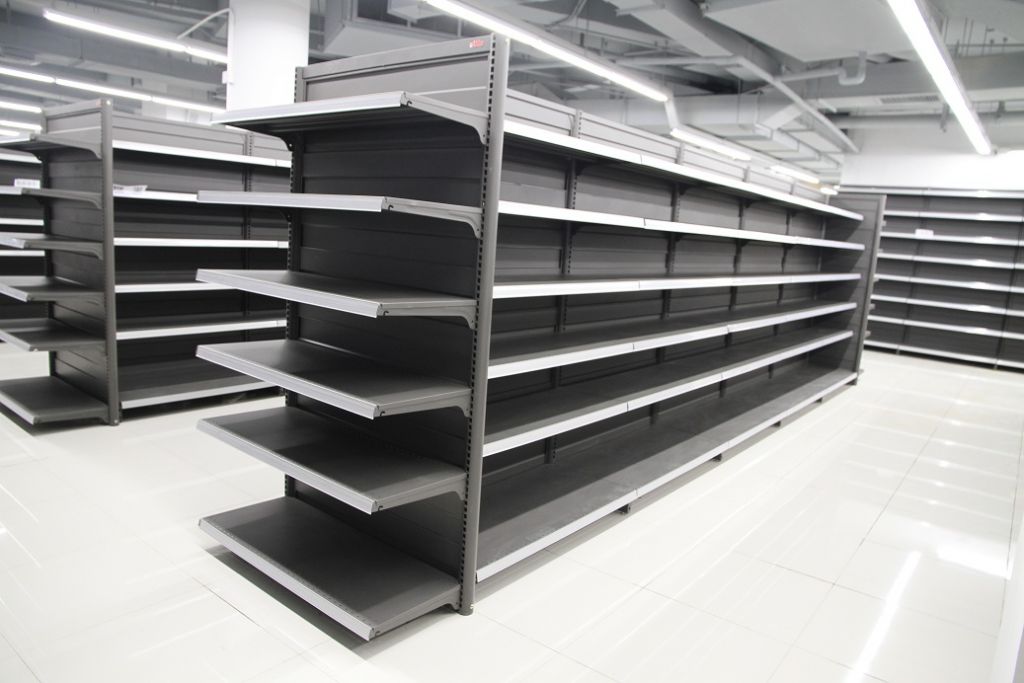 2014 high quality double sided heavy duty  metal supermarket shelf