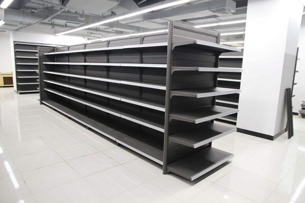 2014 high quality double sided heavy duty  metal gondola supermarket shelf