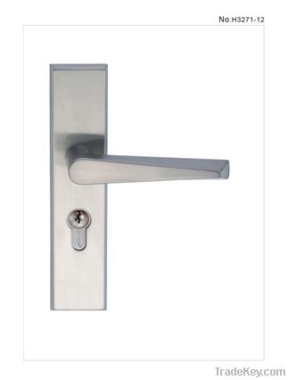 Mortise Lock S2051-H3271-12, Zinc Alloy, Brass cylinder
