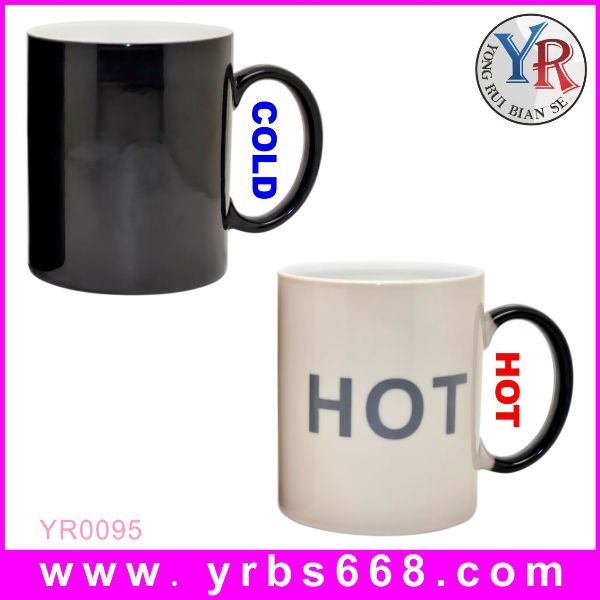 Cold/Hot Color Changing Ceramic Magic Mug, Wholesale Ceramic Mug