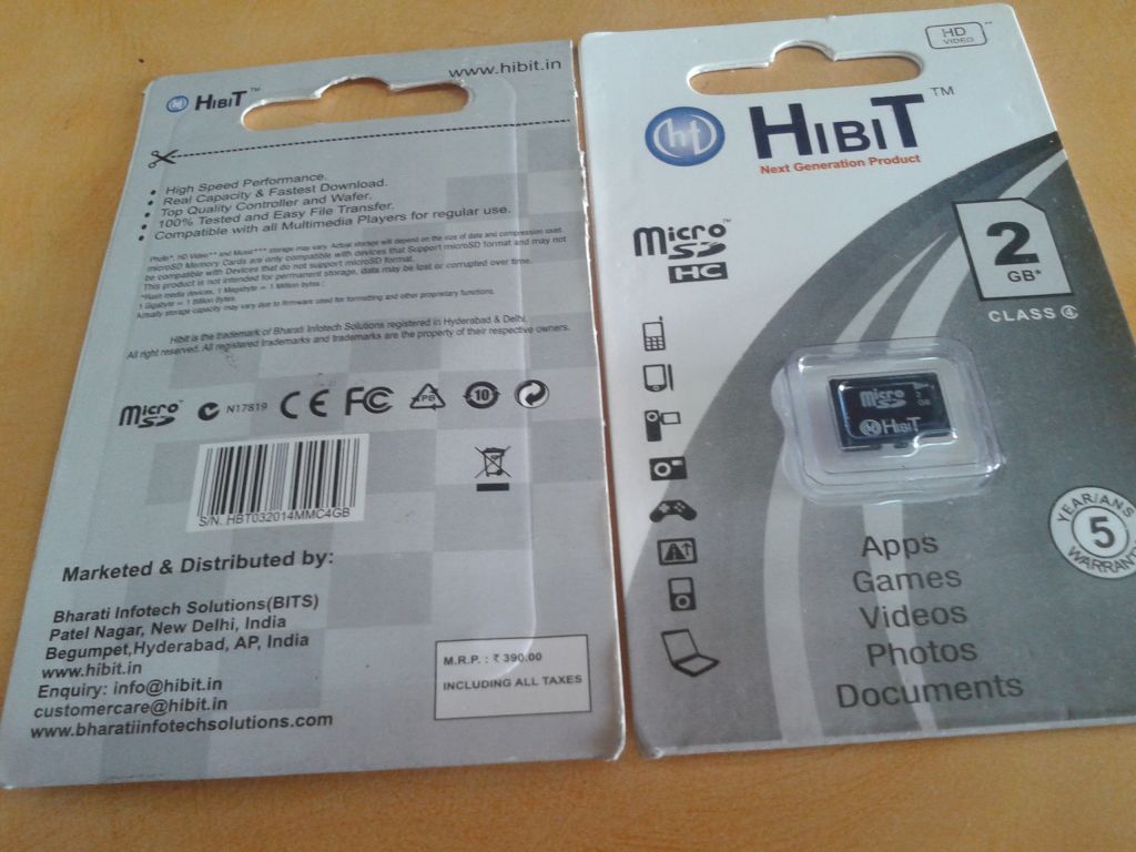 2GB HIBIT Memory Cards