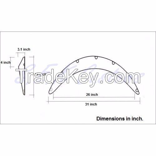 Universal fender flare from ABS plastic. 1 box-4pc