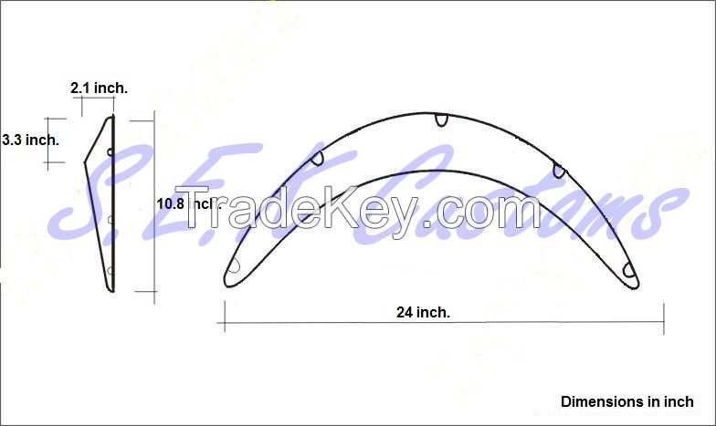 Universal fender flare from ABS plastic. 1 box-4pc