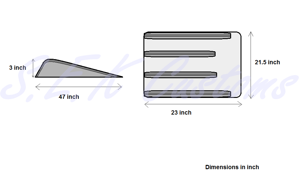 Universal Rear Diffuser Kit Under Rear spoiler , rear bumper splitter, Honda