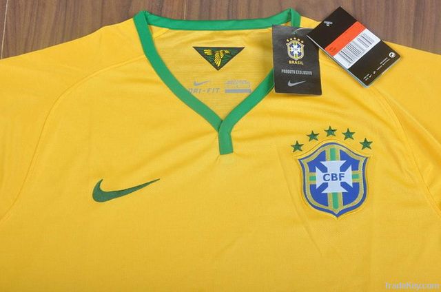 Thailand AAA Brazil 2013/14 World Cup Home Soccer Jerseys