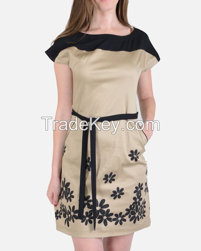 SSDR37-Floral Pattern Shift Dress