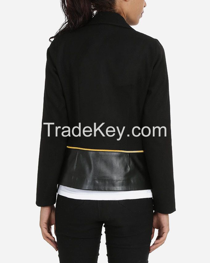 W16JAC901-Black Blazer with zippers