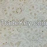 Chikan embroidery fabric