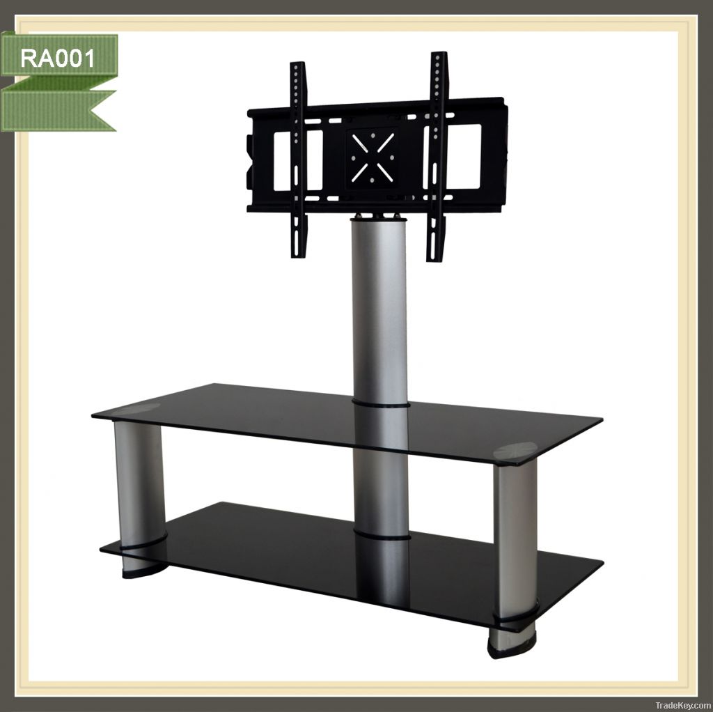 LCD glass modern led tv stand