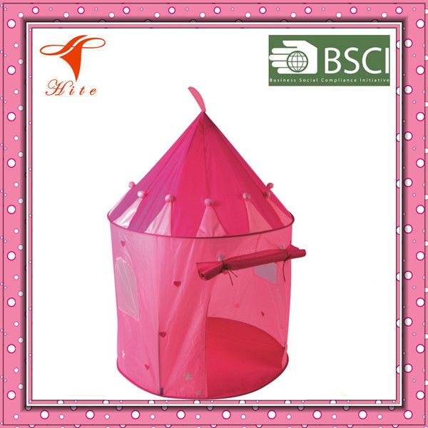 Pink princess castle girl play tent