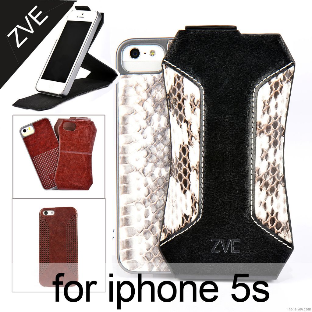 Mobile Phone Cases Snakeskin Covers for iphone 5s leather case with st