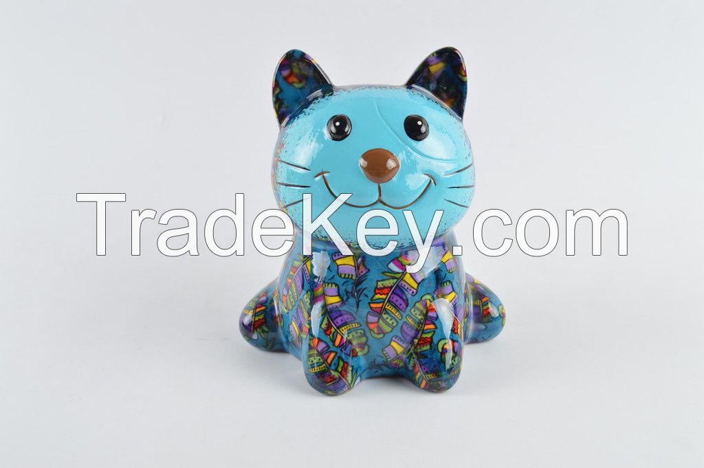 Funny cat home decorate money bank money box coin bank children Gift animal Shape