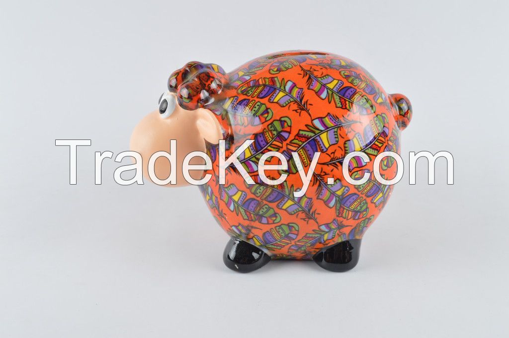 Funny sheep  home decorate money bank money box coin bank children Gift animal Shape