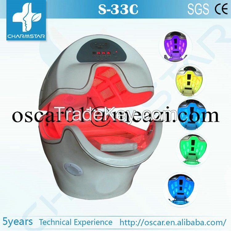 super infrared ozone sauna spa capsule CE photon 6 lights 8 pieces LED