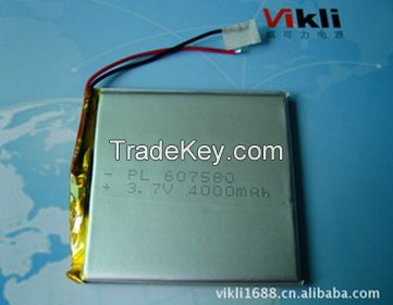 Lithium iron battery 4000mah 3.7V for power bank, lithium polymer battery