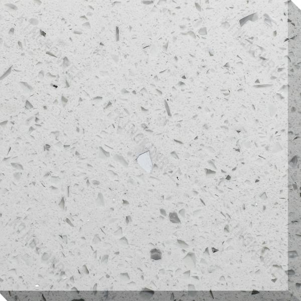 Kingkonree Countertop Material Quartz  Stone Sparkling White