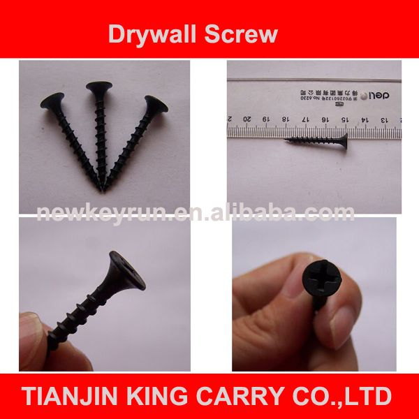 Phillips bugle head black phosphated drywall screws manufacturer