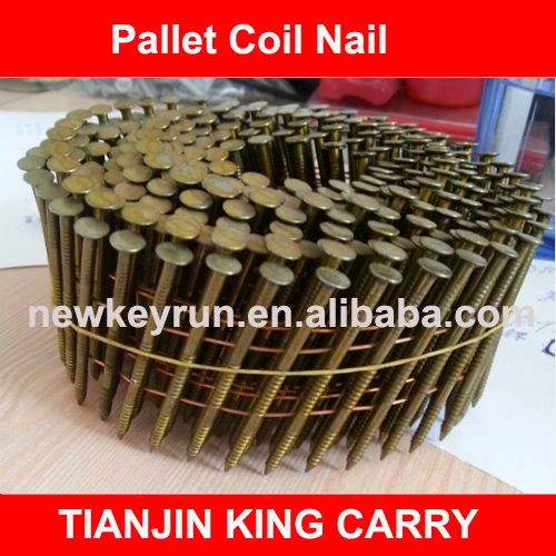 Galvanised ring shank pallet coil nail