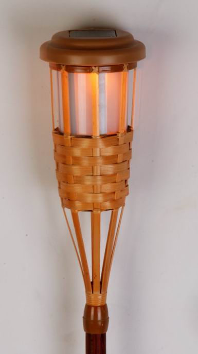 solar bamboo torch light