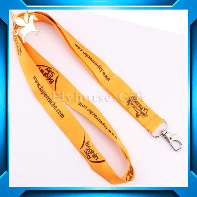 2014 promotional cheap fashion polyester lanyard