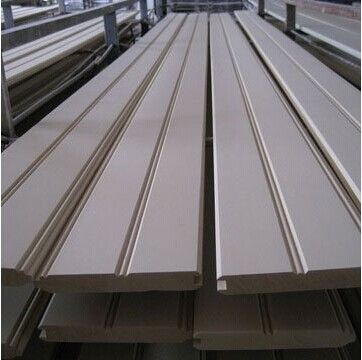 Paulownia ceiling boards primed (ivory white and golden blonde and grey