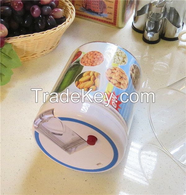 Food storage container, auto vacuum, 2014, new product, for baby food, cookie, honey, make of glass