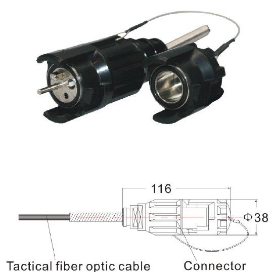 KEYOPTICS A-type Tactical Rugged Connector/Wall Mounted Connector(Multi-Channel)