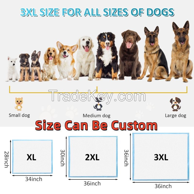 Soft Touch Leak-Proof Strong Absorption Skin Friendly Pee Pads for Dogs Dog Training Pads Underpads Puppy Pads