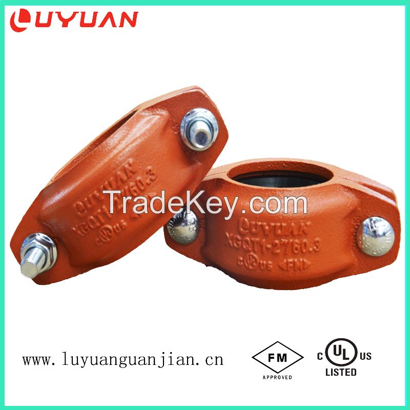 Grooved Pipe Fitting and Coupling for Fire Protection Sprinkler System with FM UL