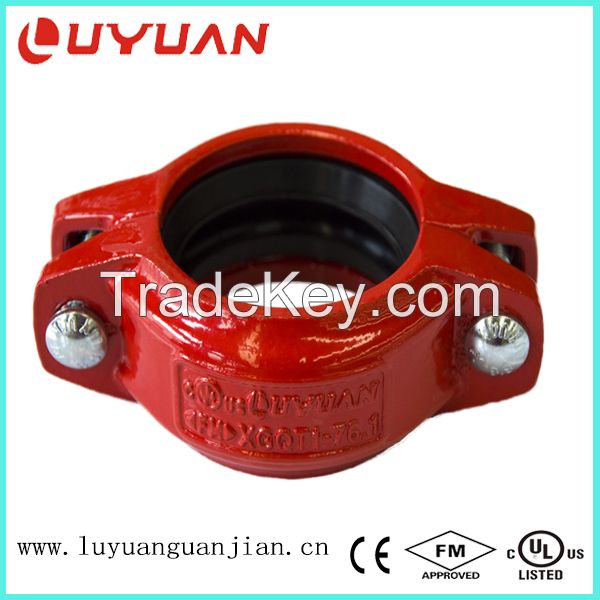 Grooved Pipe Fitting and Coupling for Fire Protection Sprinkler System with FM UL