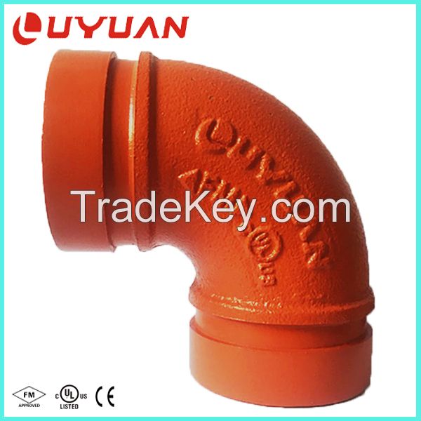 FM /UL Listed Casting Grooved Pipe Elbow for Construction