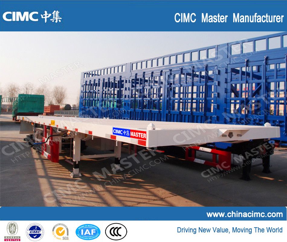 CIMC 20ft/40ft container flatbed trailer