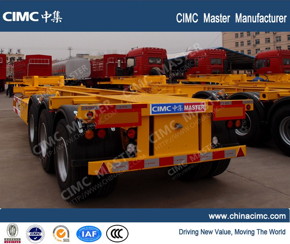 CIMC 20ft/40ft container transport skeleton trailer