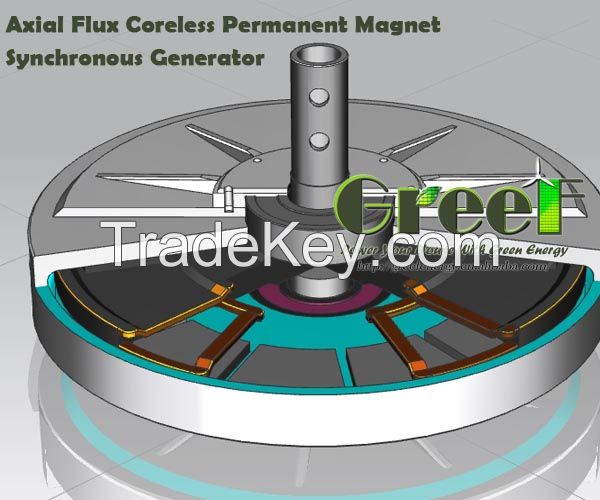 Disc Coreless Axial Flux Permanent Magnet Generator