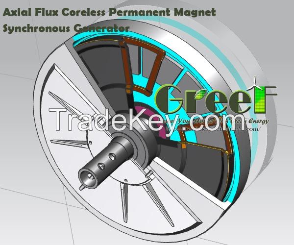 Disc Coreless Axial Flux Permanent Magnet Generator